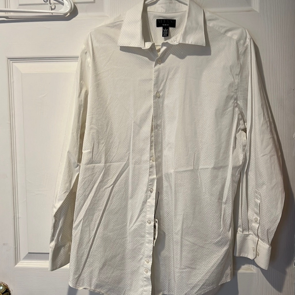White Pattern Button Up